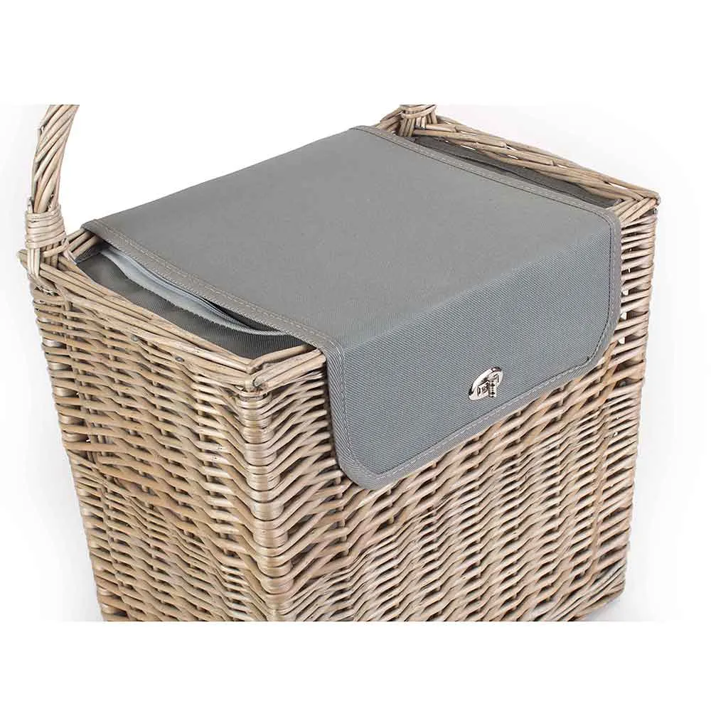 Fully Fitted Picnic Basket Hamper in Grey Two Person 098 by Willow