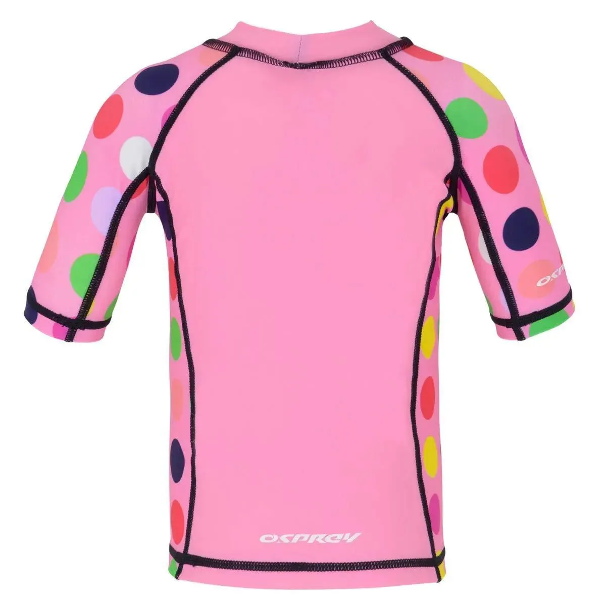 Girls Short Sleeve Dotty Rash Vest