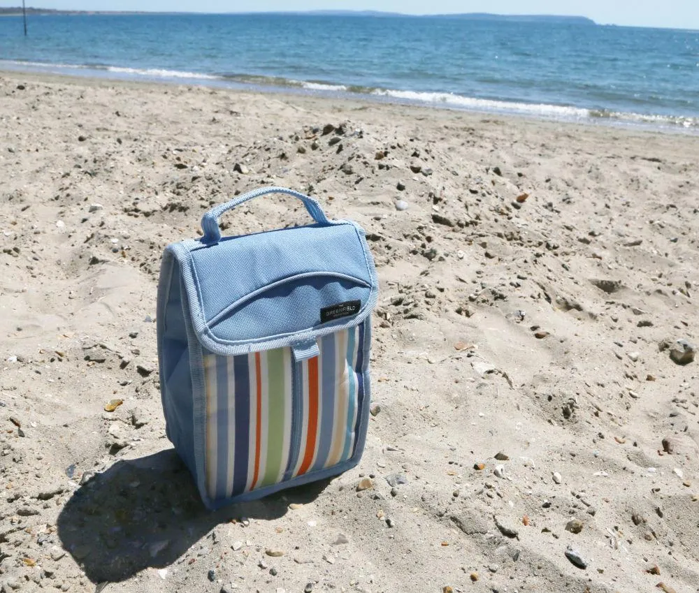 Greenfield Collection Sky Blue Folding Lunch Cool Bag