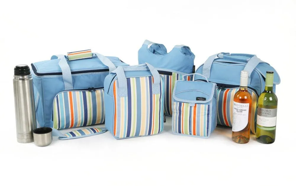 Greenfield Collection Sky Blue Folding Lunch Cool Bag