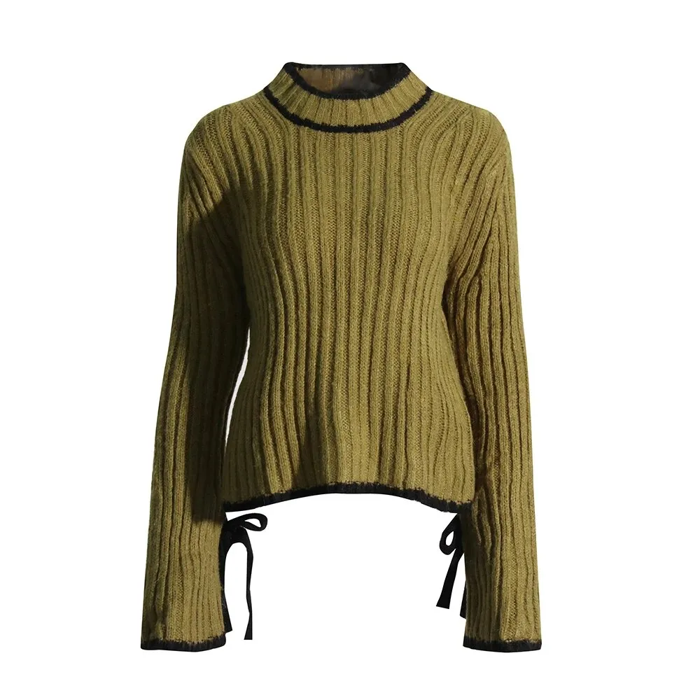 Hit Color Sweater For Women Turtleneck Long Sleeve Knitting Pullover Sweater Female Fashion Clothing Autumn