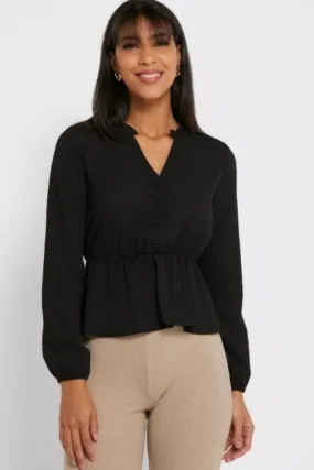 I M Blushing Black Full Sleeve Top