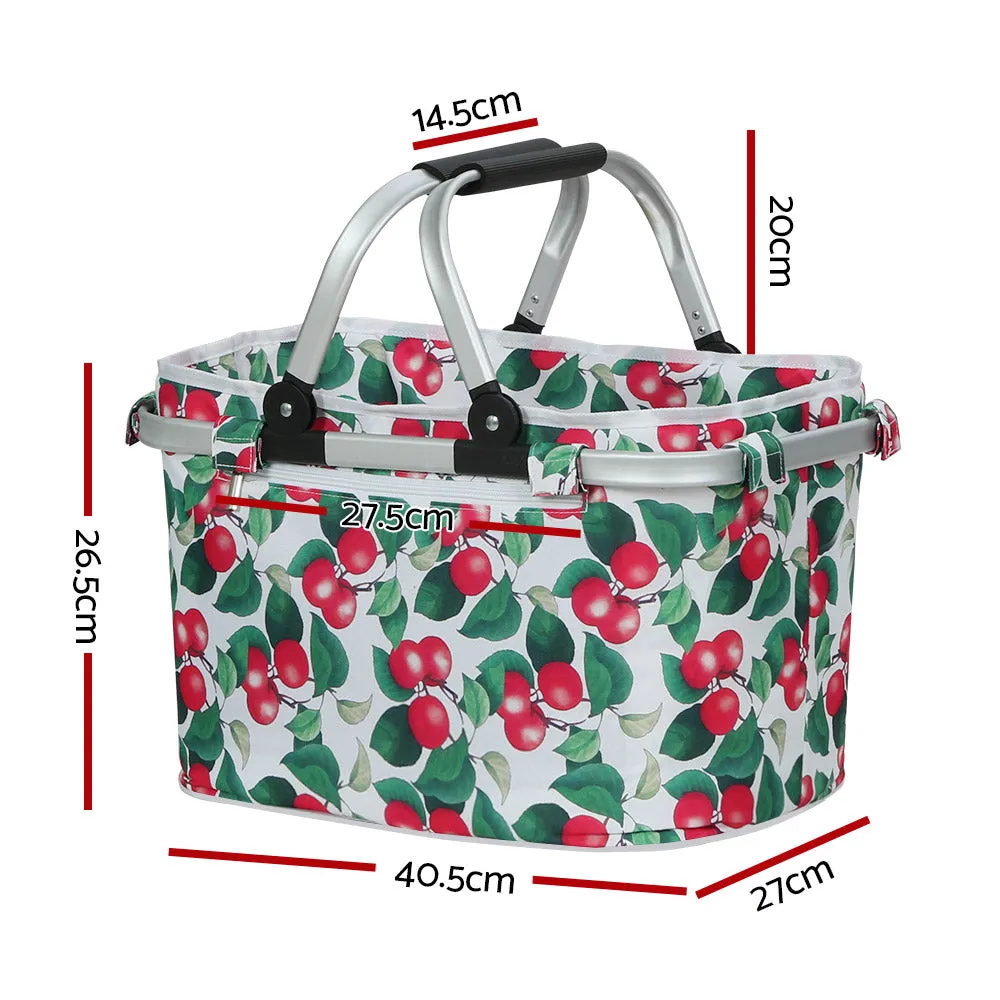 Insulated Folding Picnic Basket w/ Aluminum Frame - Alfresco