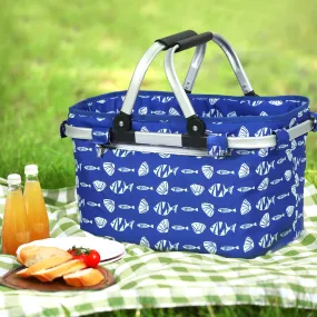 Insulated Folding Picnic Basket with Aluminum Frame - Alfresco