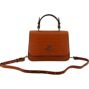 Jimmy Choo Orange Leather Top Handle and Shoulder Bag