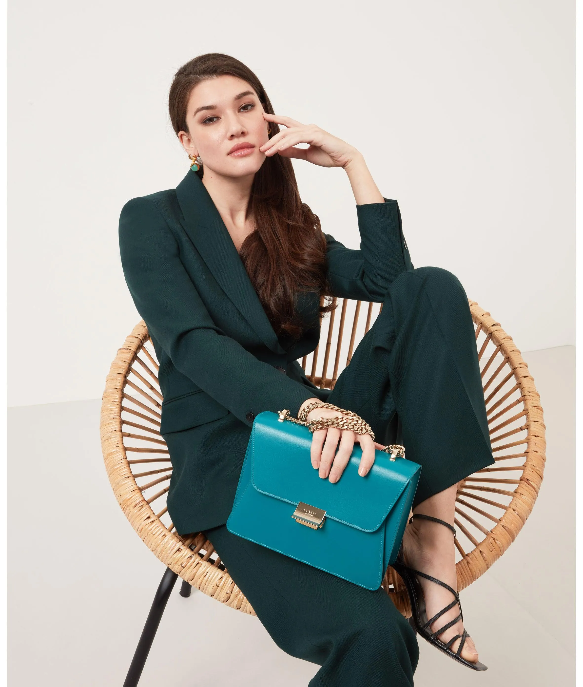 Kate Shoulder Bag Emerald Green