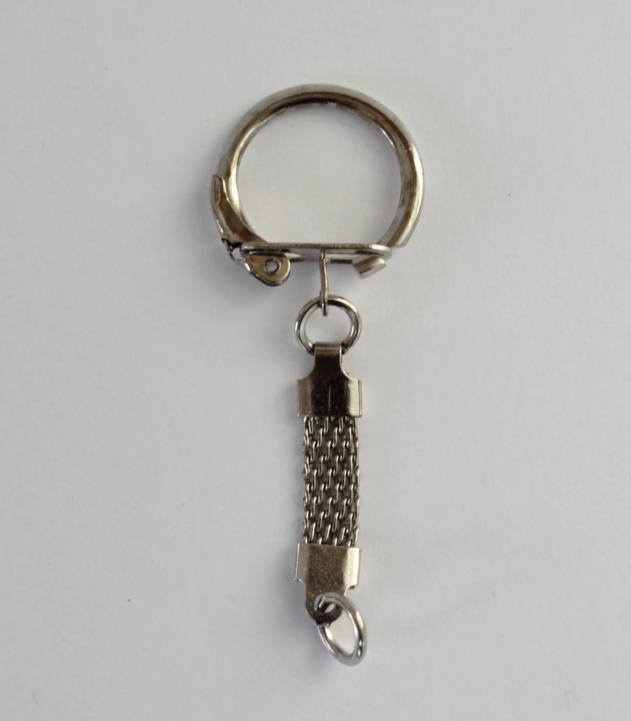 Key Chains, Key Rings, Silver Tone 57mm x 20mm, Bag Charm, Key Chain for Pom Pom, Key ring, Pendant, Jewelry, Attached Chain