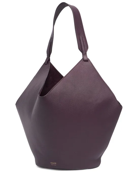 Khaite   Medium Lotus leather tote bag 