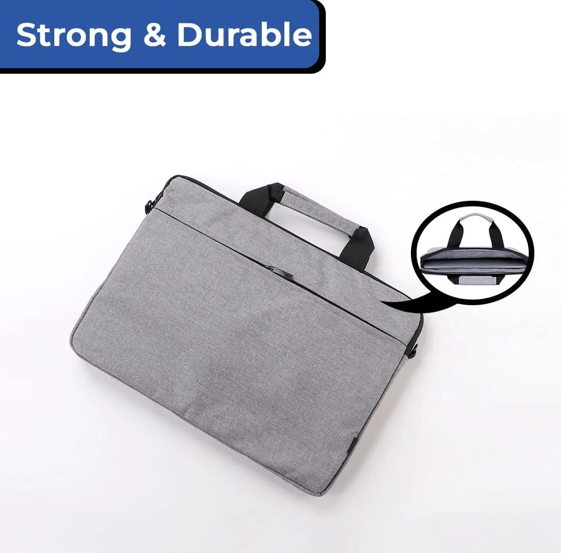 Kuber Industries Laptop Bag|Oxford Foam Padded Compartment|Detachable Strap Shoulder Bag|Laptop Bag For Men & Women|Compatible With 13”,14”,15” Devices|Grey (Pack Of 5)