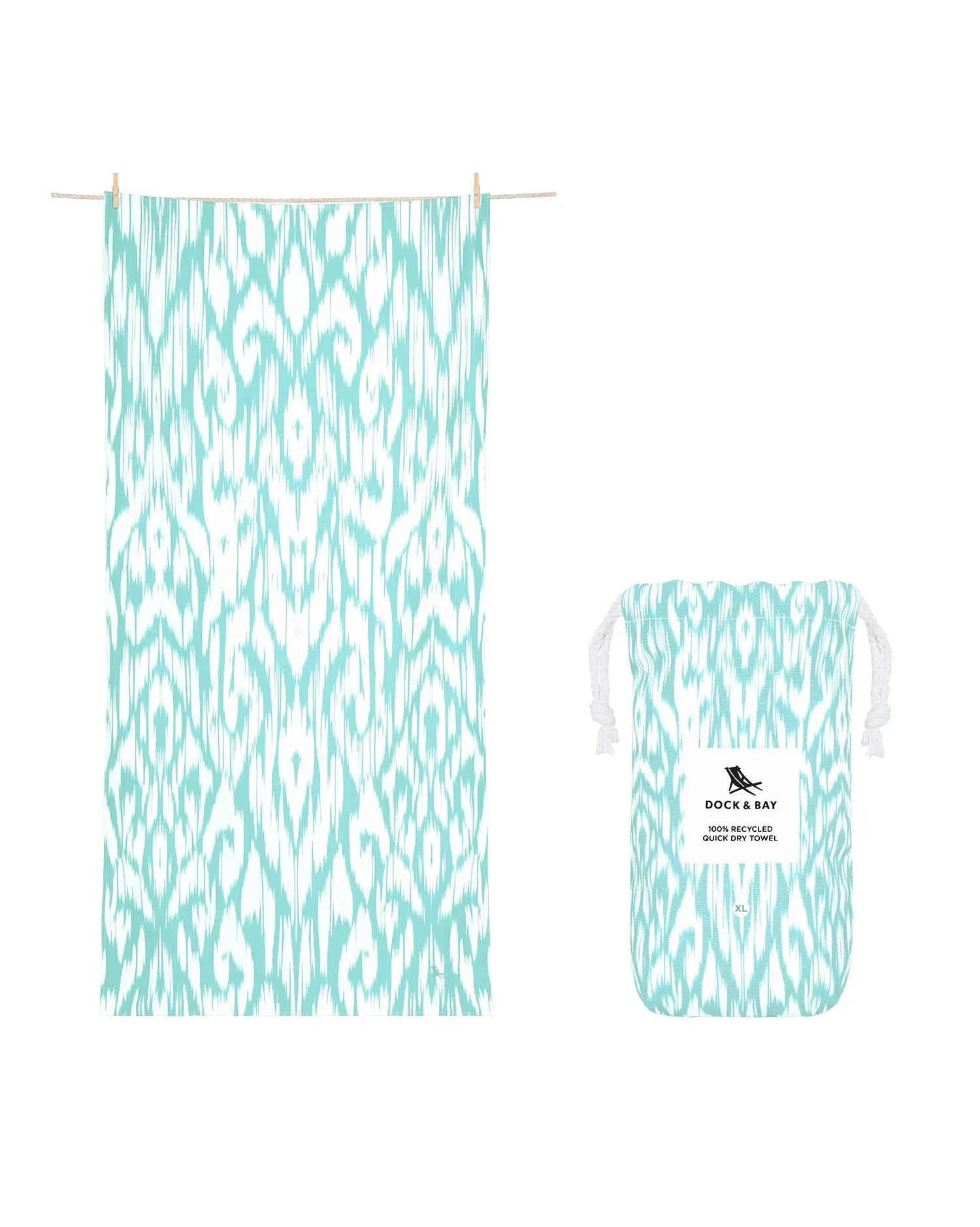 Large Quick Dry Towel - Soft Seafoam