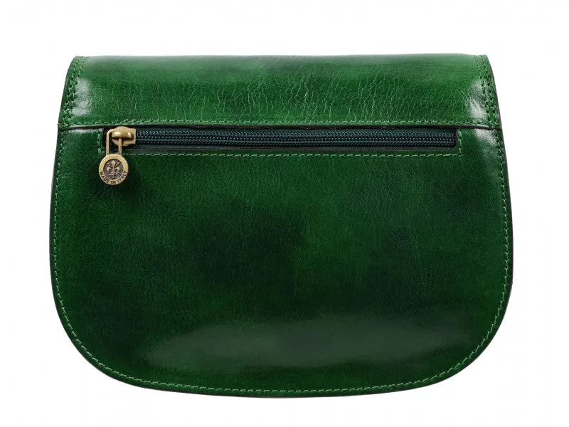 Leather Crossbody Bag - Green