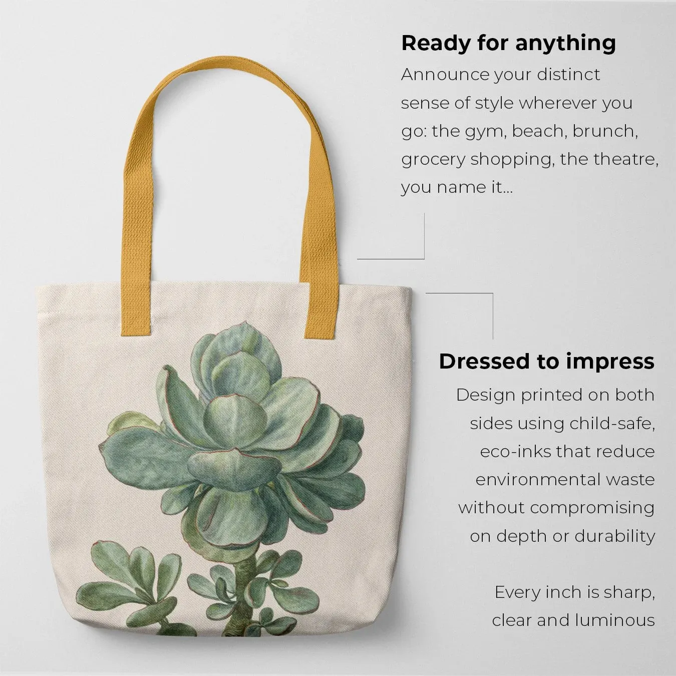 Little Green Man - Desert Trail Succulent Tote Bag