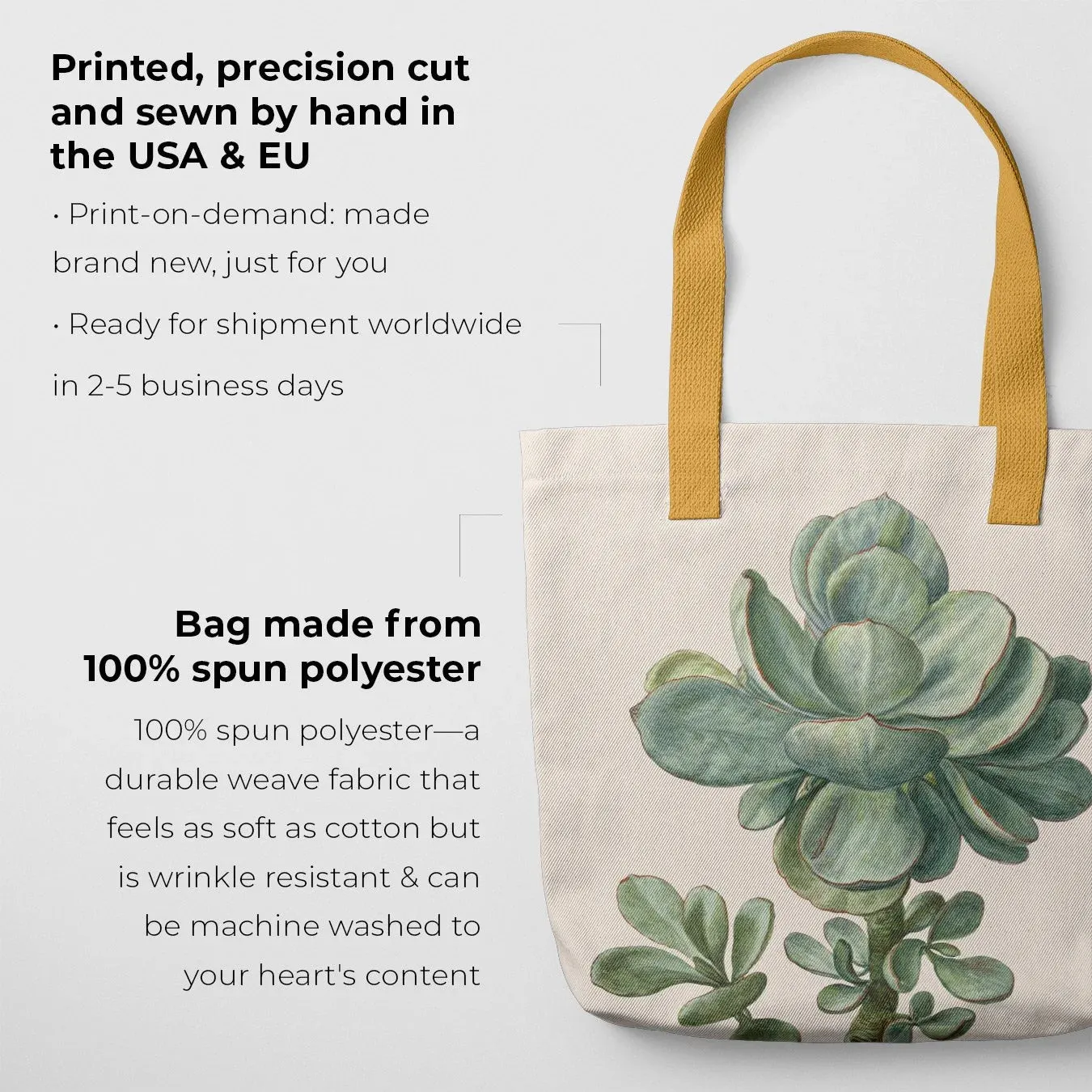 Little Green Man - Desert Trail Succulent Tote Bag