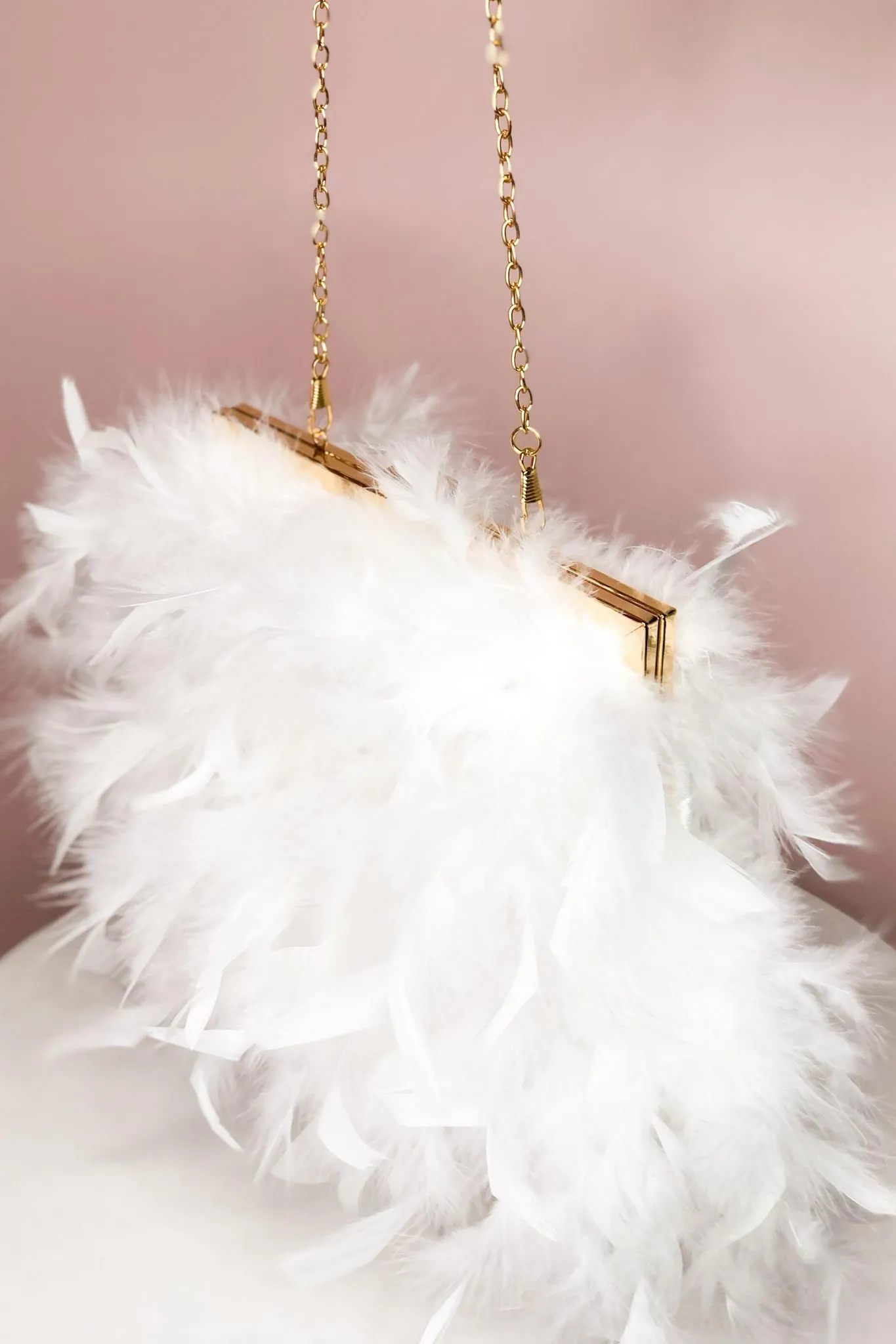 Lovey Feathered Chain Strap Hand Bag *FINAL SALE*