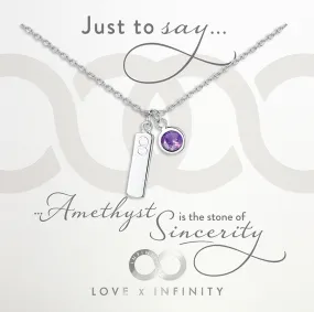 LXI Birthstone Pendant Amethyst/February