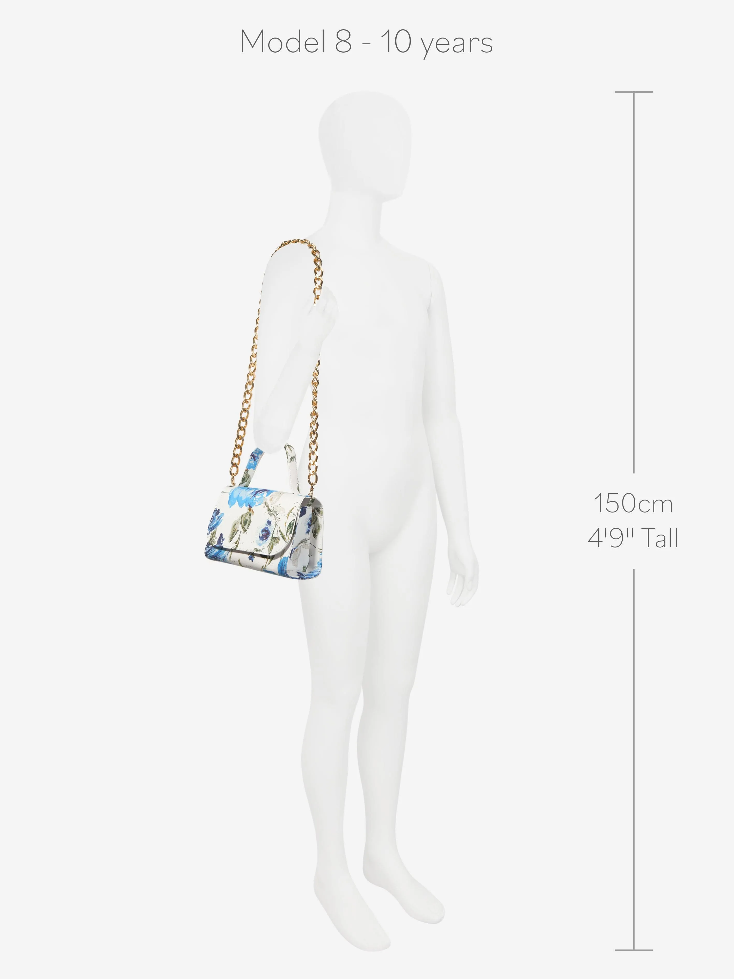 Marchesa Girls Chain Embellished Mini Bag in Blue (20cm)