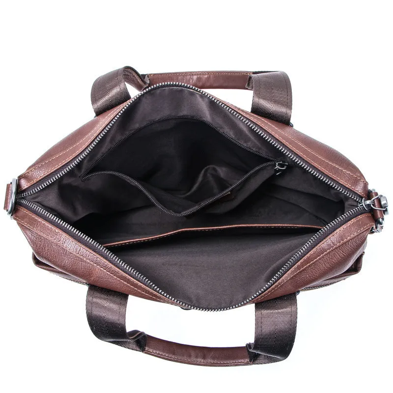 Men Leather Laptop Bag,Mens Leather Briefcase, Leather Shoulder Satchel Bag, Messenger Bag, Gift for Him 2945