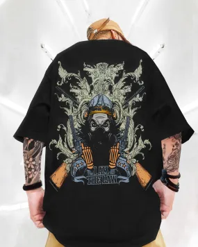 Men Oversized Graphic Back Printed T-shirt