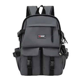 Men Portable Multi-pocket Waterproof Backpack Casual 15.6 Inch Laptop Bag Wearable Shoulder Bag With Shoe Pendant