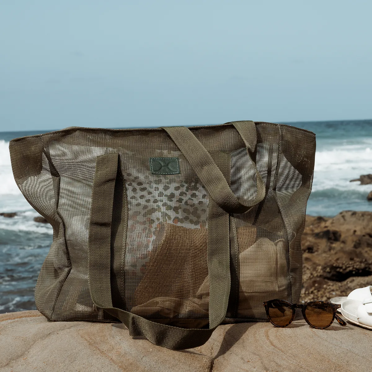 Meshie Large Beach Bag OLIVE