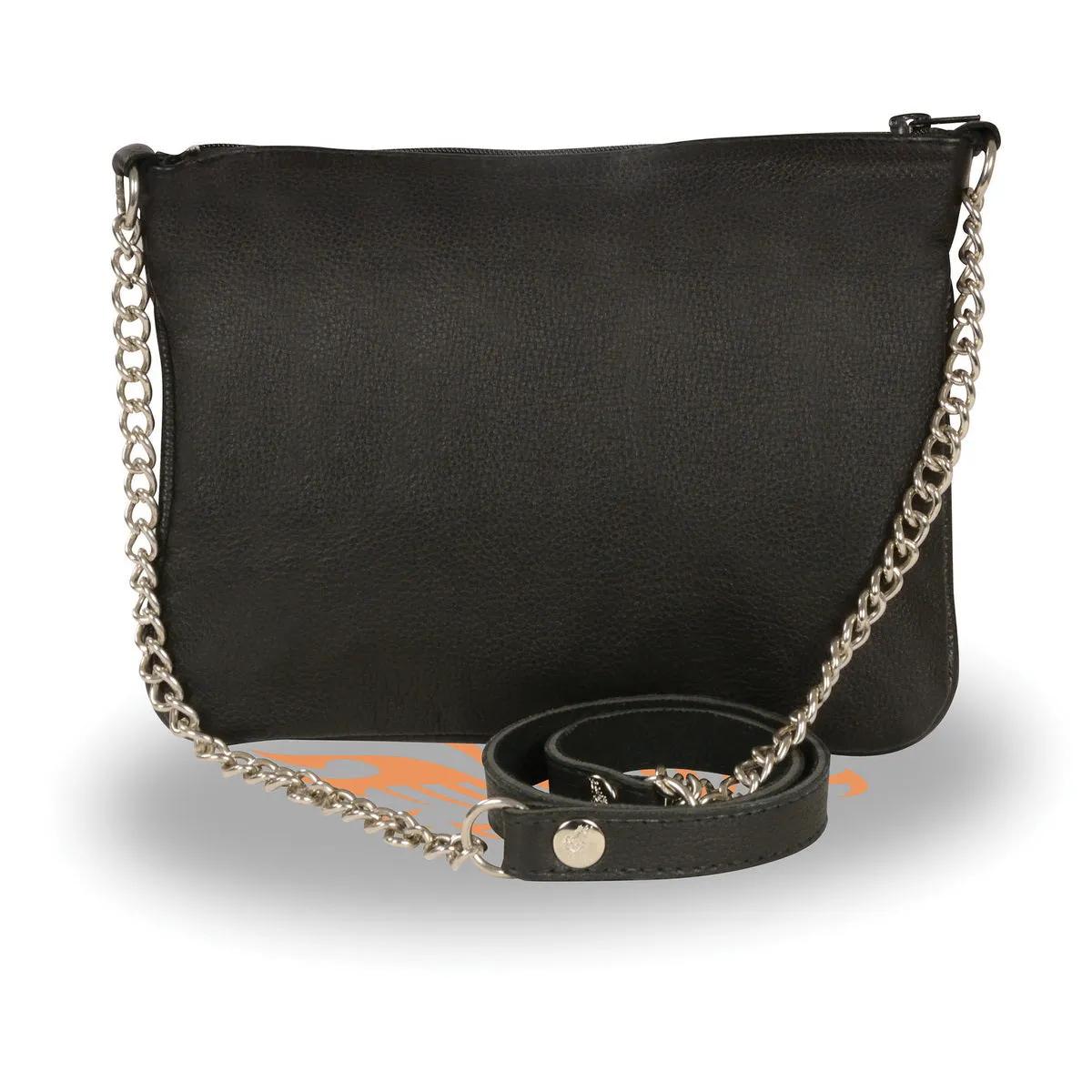 Milwaukee Leather MP8810 Women's Black Chain Strap Riveted Shoulder