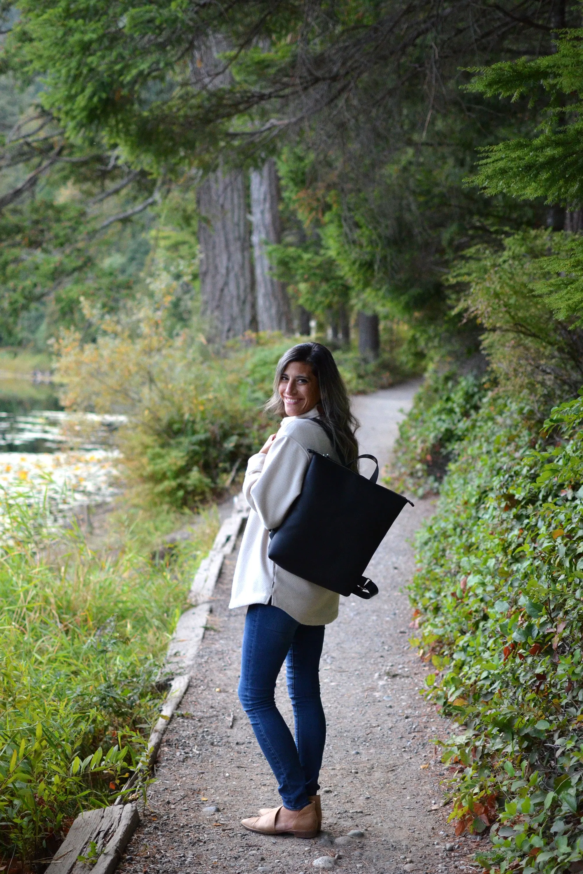 Minimalist Backpack - Honey Leather