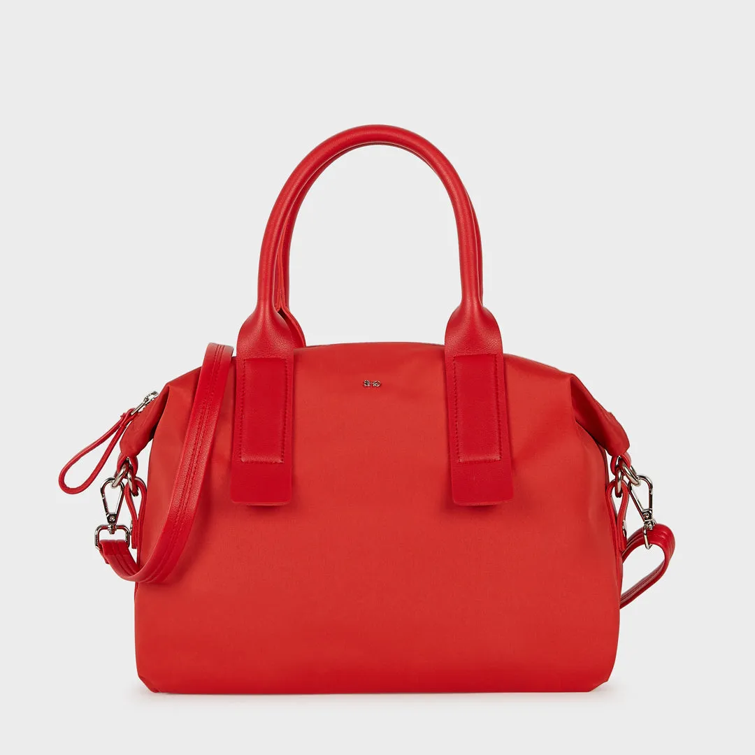 NOLAN MEDIUM NYLON HANDBAG SCARLET