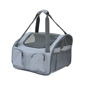 PawHut 41Lx34Wx30H cm Pets Carrier Folding Bag-Grey