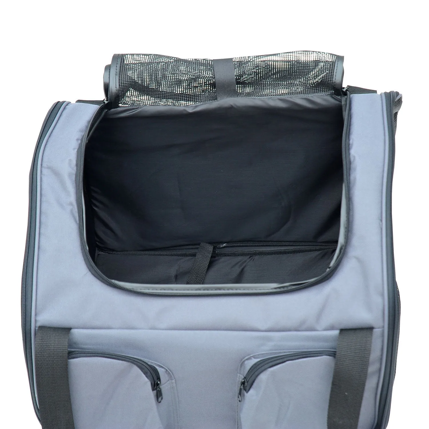 PawHut 41Lx34Wx30H cm Pets Carrier Folding Bag-Grey