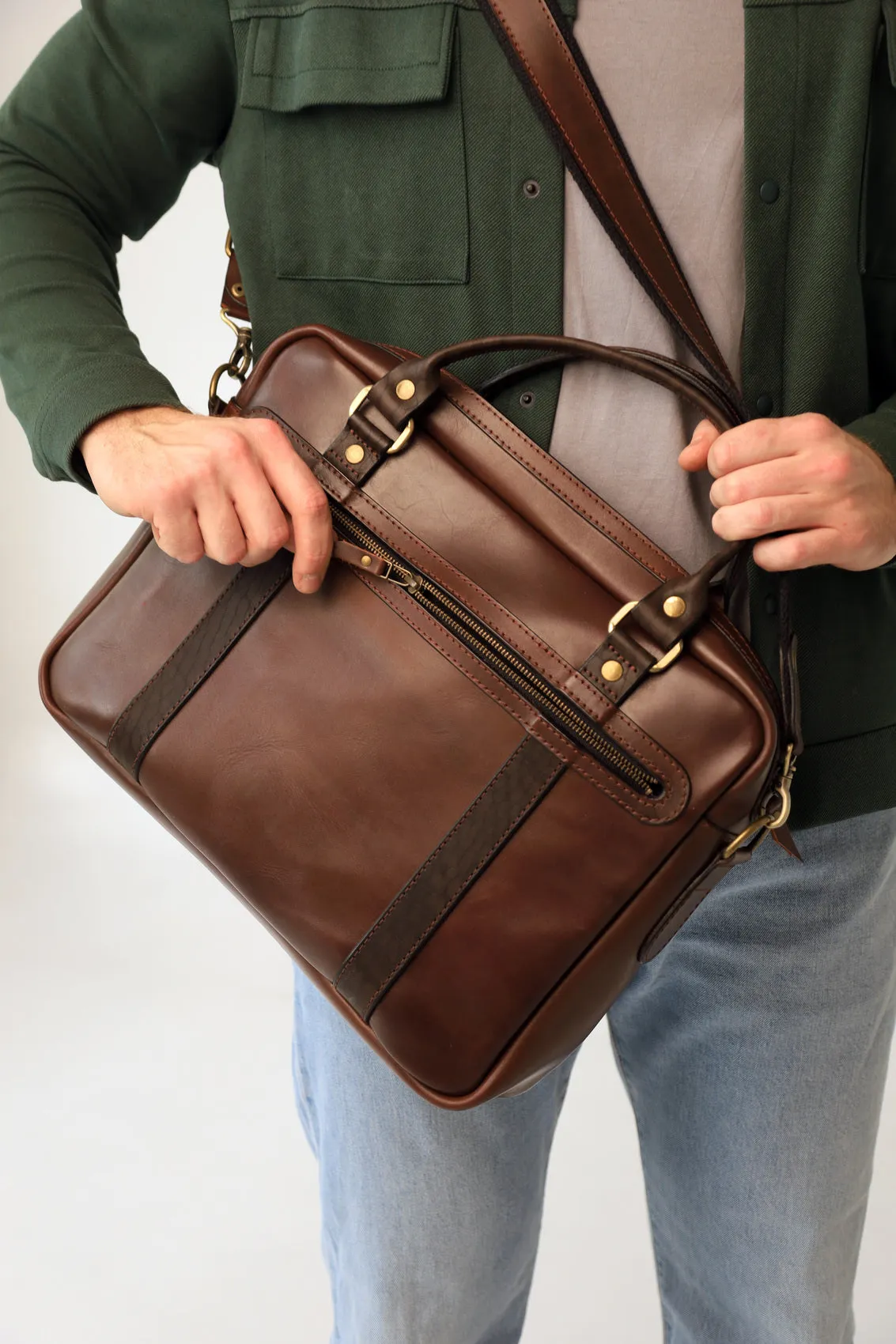 Personalized gifts for him, Leather briefcase man, full grain leather bag men, mens laptop messenger bag, satchel bag, computer bag