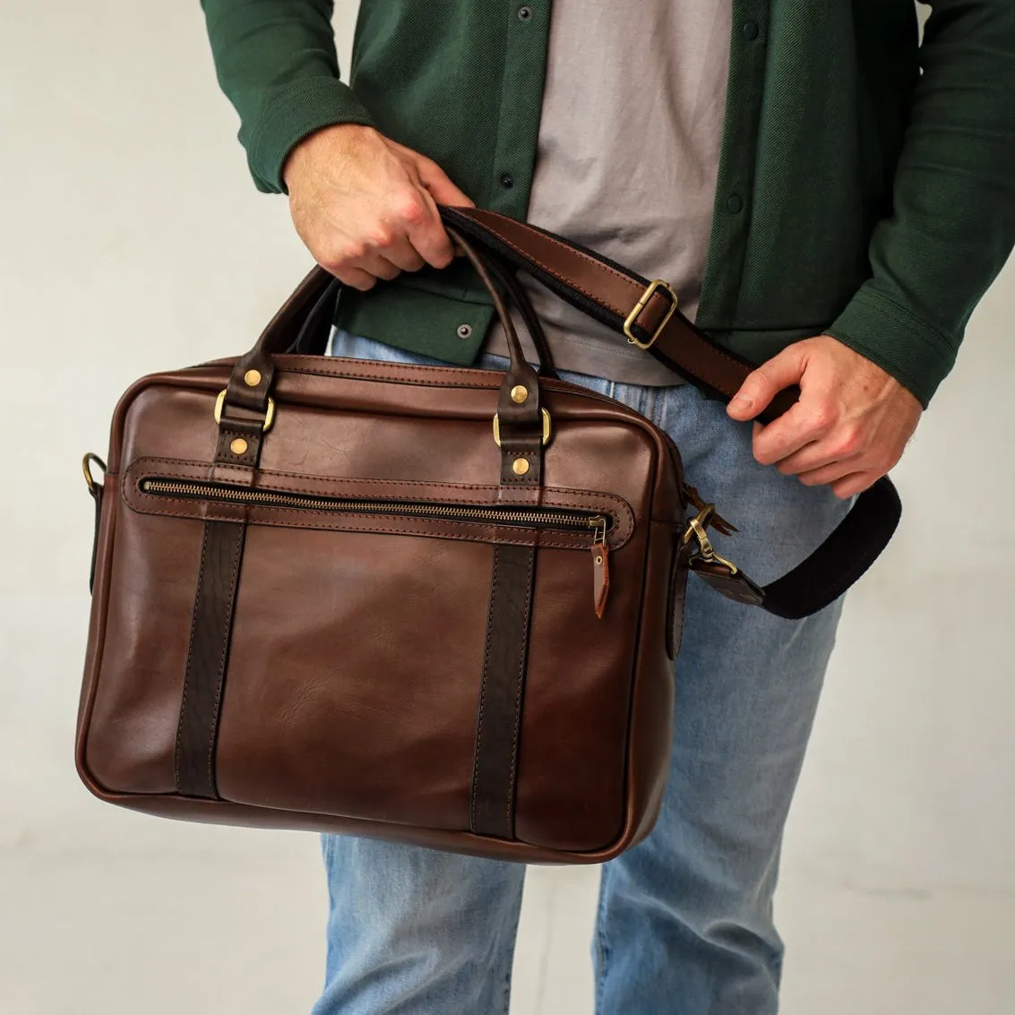 Personalized gifts for him, Leather briefcase man, full grain leather bag men, mens laptop messenger bag, satchel bag, computer bag