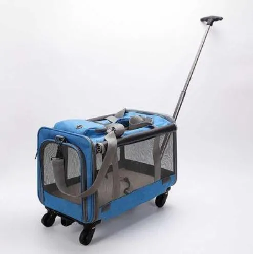 Pet Trolley stroller with removable wheels Foldable Sling Bag Pet Carrier