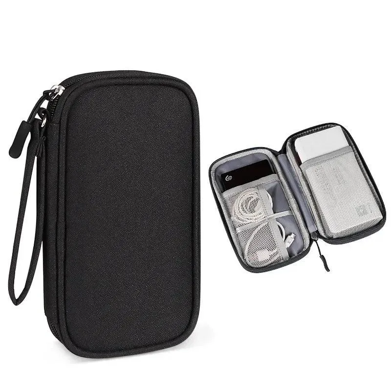 Portable Cable Winder Organizer Waterproof Storage Bag for Power Bank Digital Cable Case Earphone Oxford Cloth Earphone Case