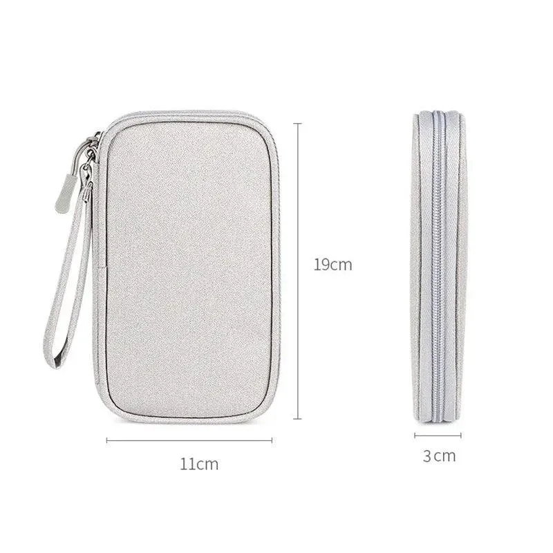 Portable Cable Winder Organizer Waterproof Storage Bag for Power Bank Digital Cable Case Earphone Oxford Cloth Earphone Case