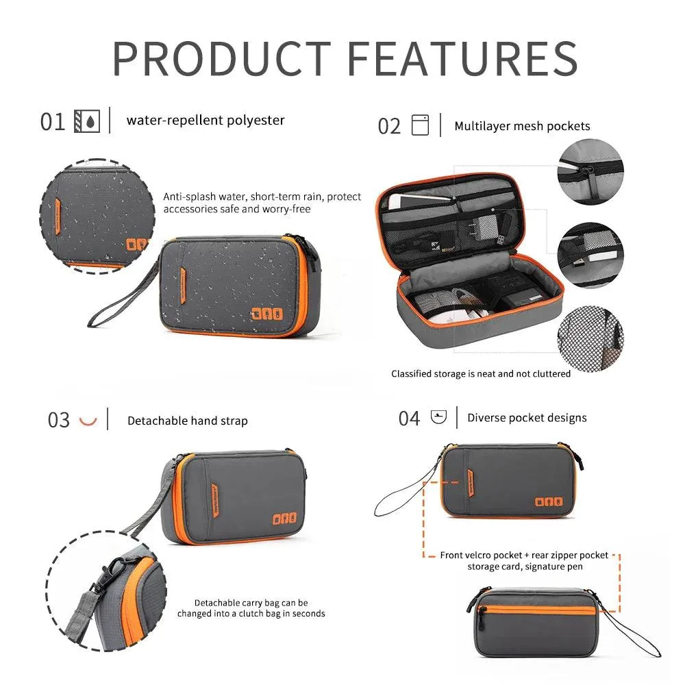 Portable Gadget Organizer & Cable Bag: Waterproof Travel Case for Electronic Accessories