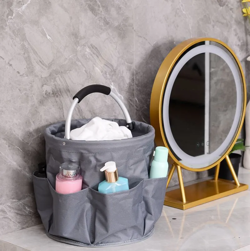 PORTABLE PICNIC BASKET OUTDOOR BEACH BASKET PORTABLE FOLDABLE STORAGE WASH BAG SHOWER BASKET HOME SHOPPING BASKET