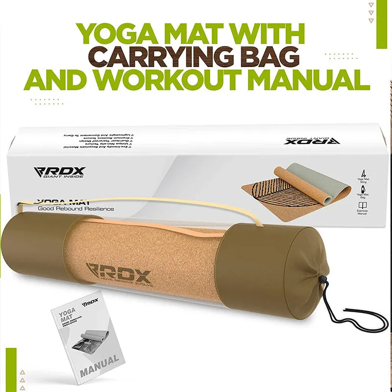 RDX D4 6mm Cork Yoga Mat