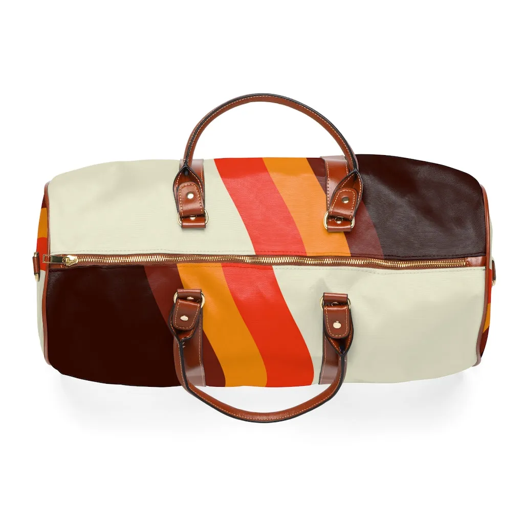 Retro Bag Duffel Bag & Purses Waterproof Travel Bag Eclectic Groovy Printed Bag Polyester Lining Gold Zipper Gifts