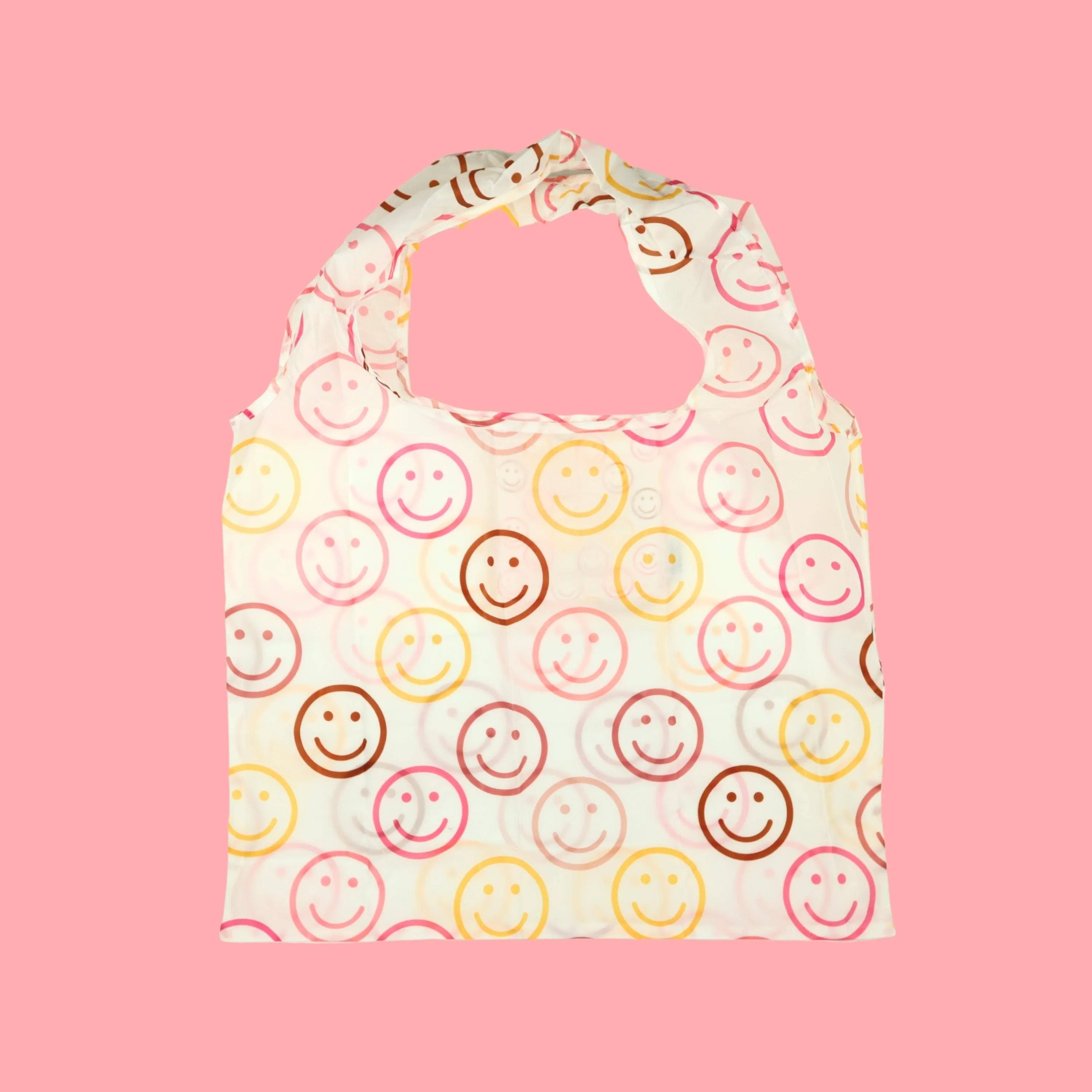 Reusable Nylon Tote Bag: Pink