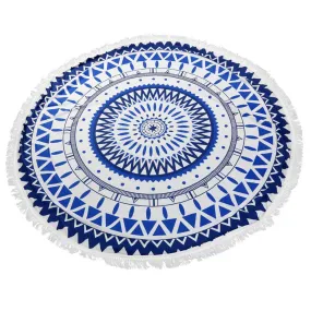 Round Beach Pool Tapestry Home Shower Towel Blanket Table Cloth Tassel Yoga Mat