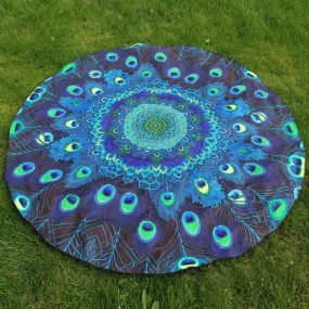 Round Printing Hippie Tapestry Beach Picnic Throw Yoga Mat Towel Blanket