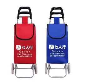 Shopping Trolley with foldable fabric bag (Print Company Logo)