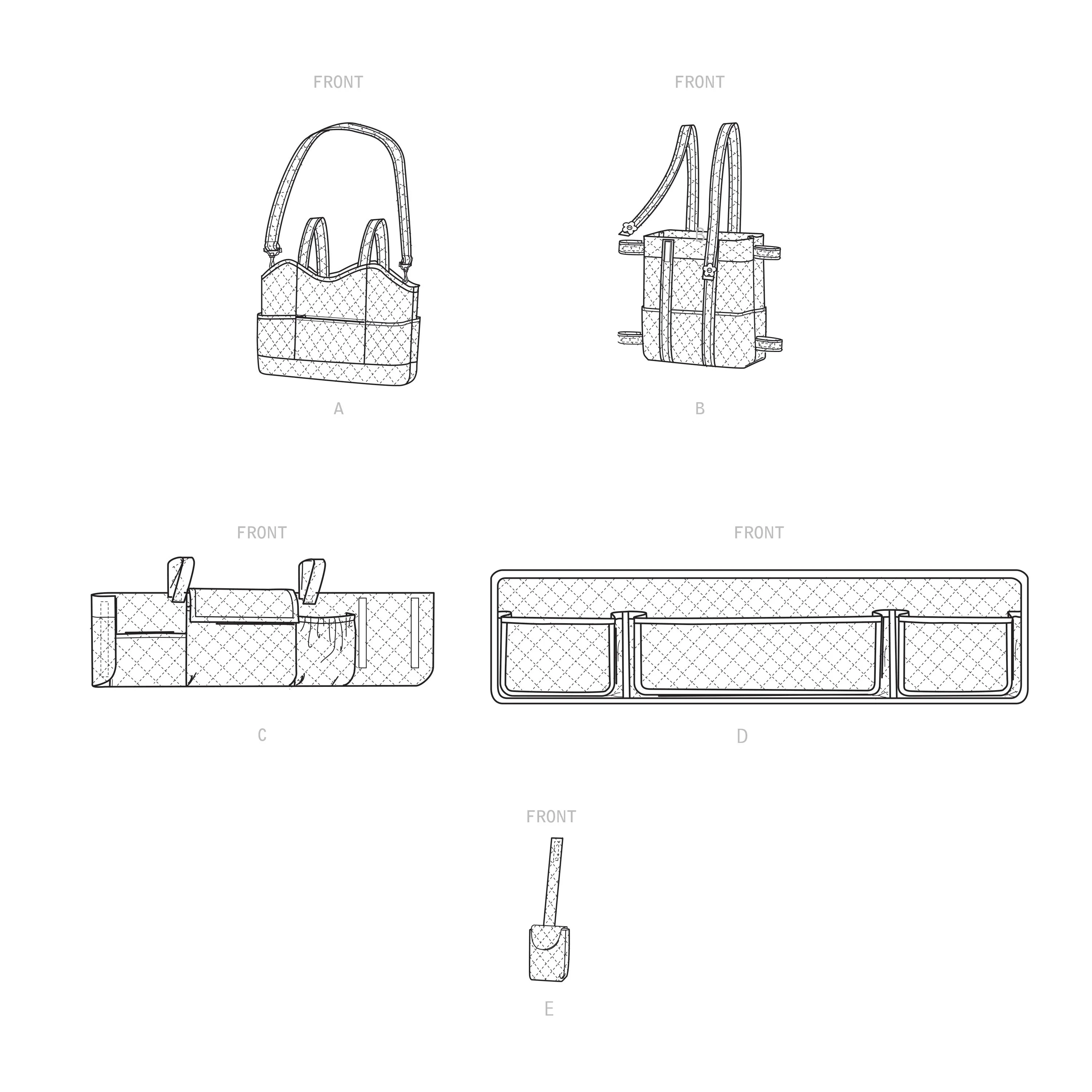 Simplicity Sewing Pattern S9400 Mobility Walker Accessories, Bag and Organizer