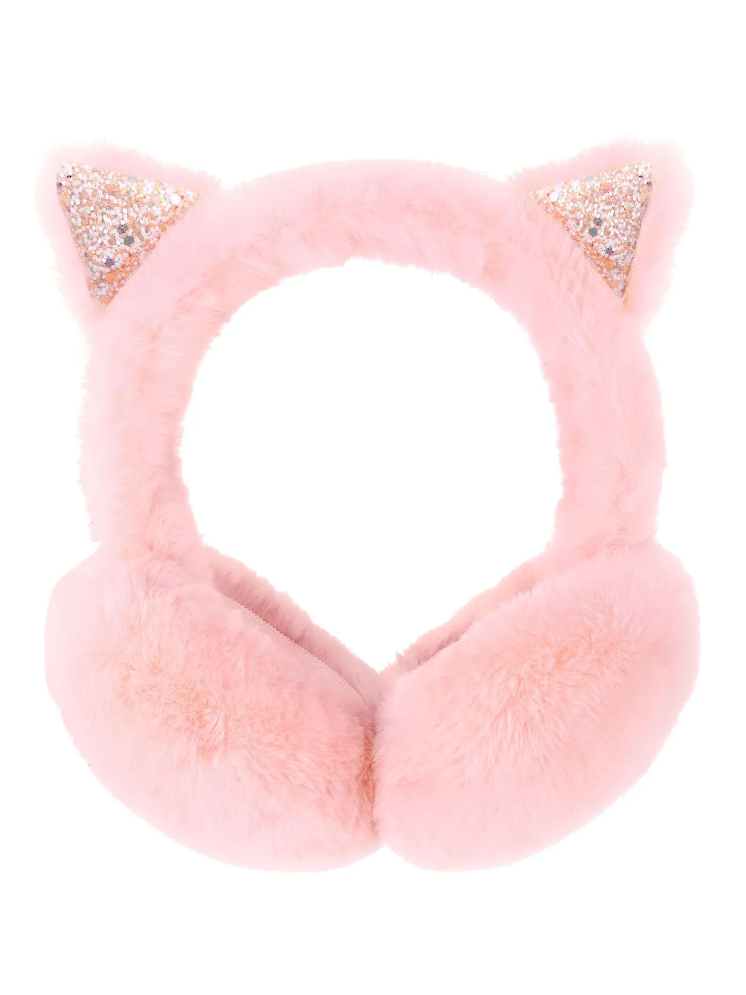 Simplicity Winter Earmuff Women's Soft Plush Foldable Cat Ear Warmers