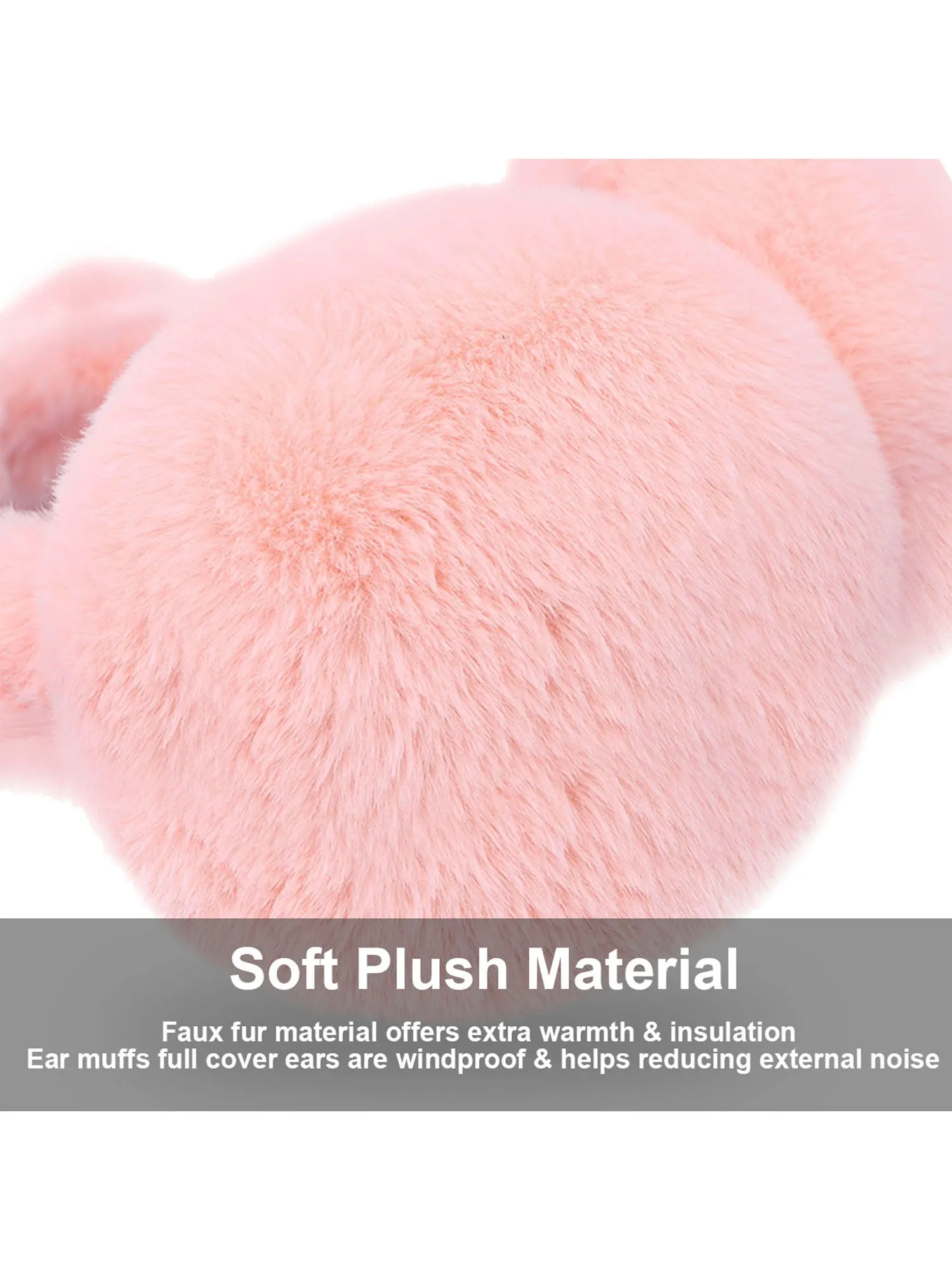 Simplicity Winter Earmuff Women's Soft Plush Foldable Cat Ear Warmers