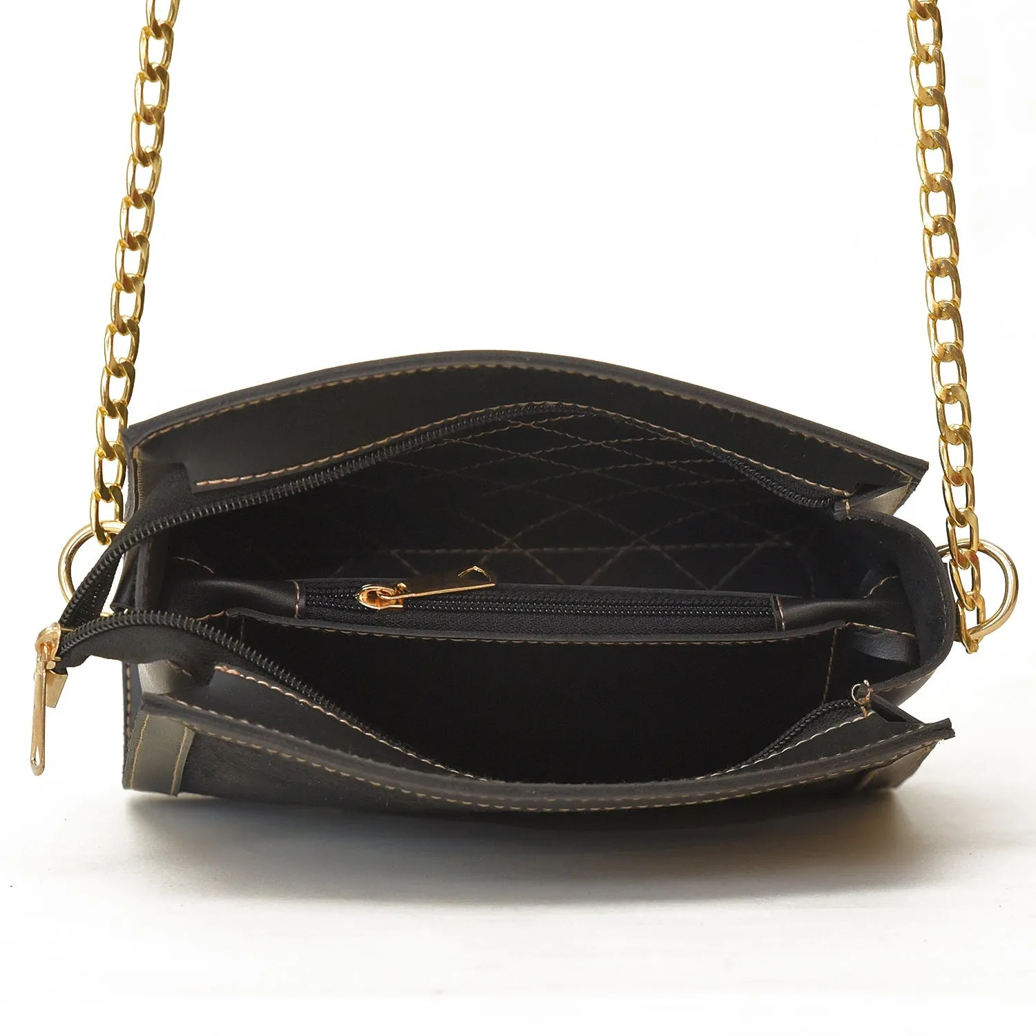 Sonic crossbody black bag