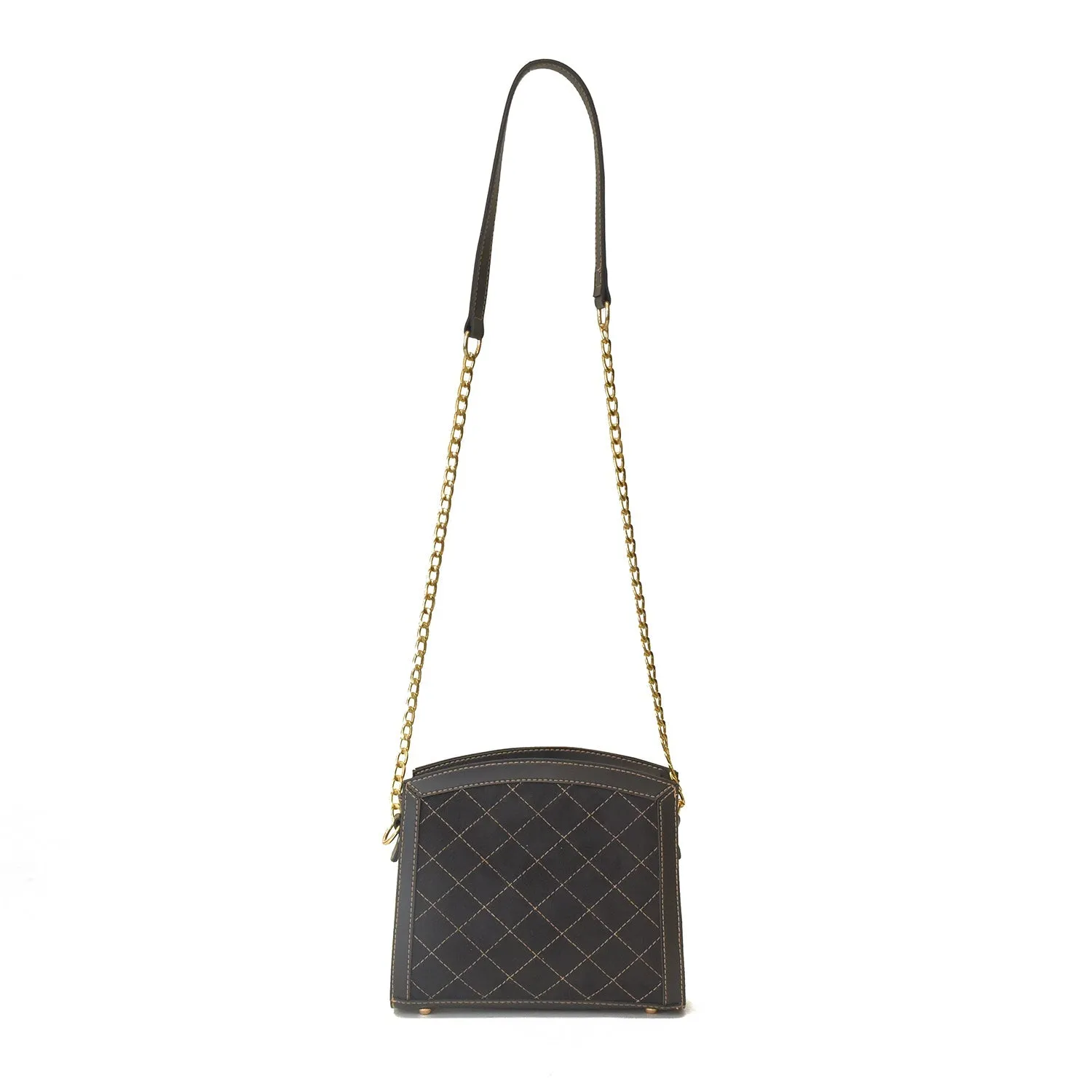 Sonic crossbody black bag