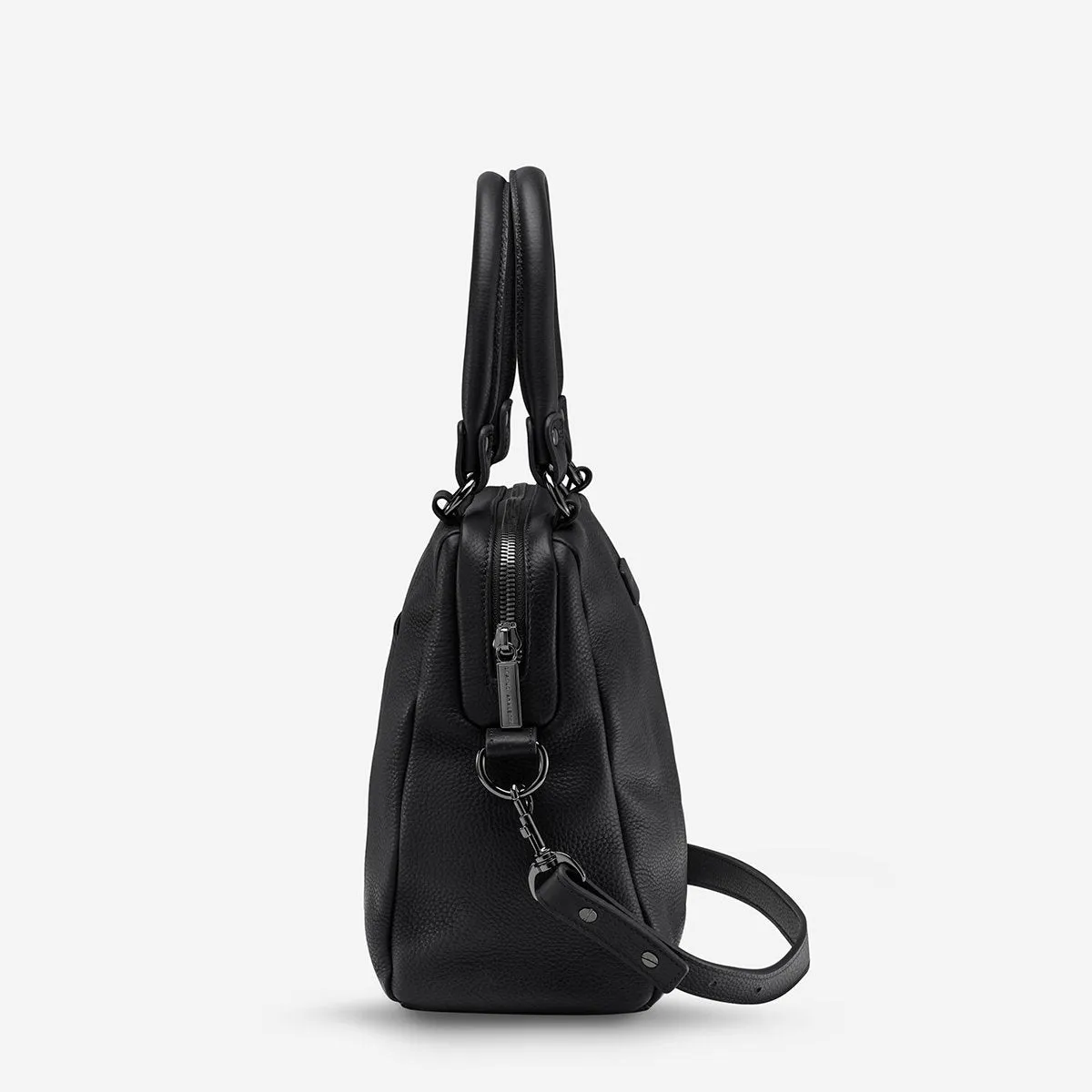 Status Anxiety WOMENS LAST MOUNTAINS LEATHER BAG BLACK