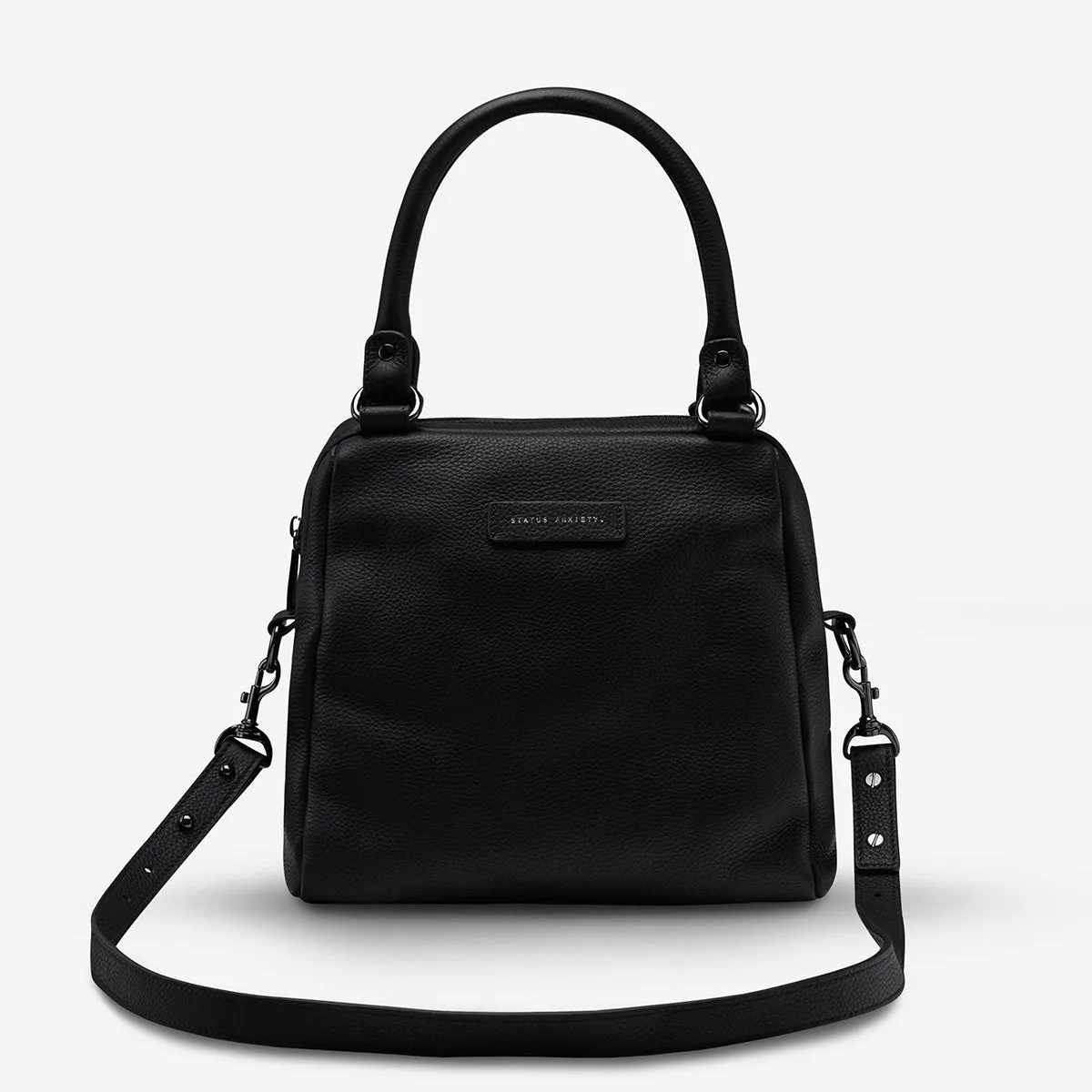 Status Anxiety WOMENS LAST MOUNTAINS LEATHER BAG BLACK