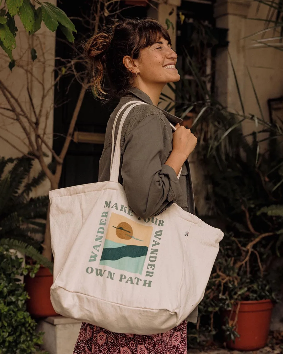 Sunrise Organic Cotton Tote Bag - Off White